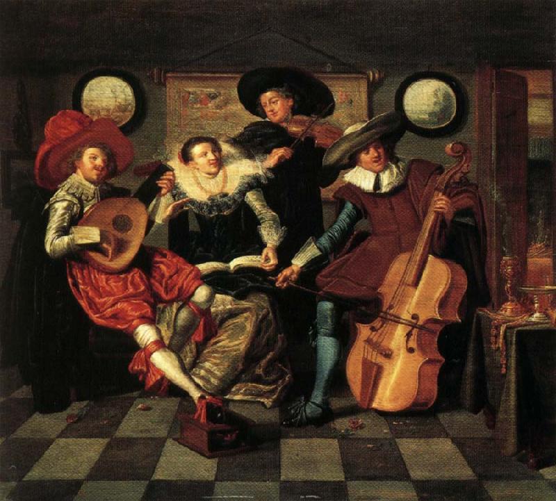 Dirck Hals The Merry Company oil painting image